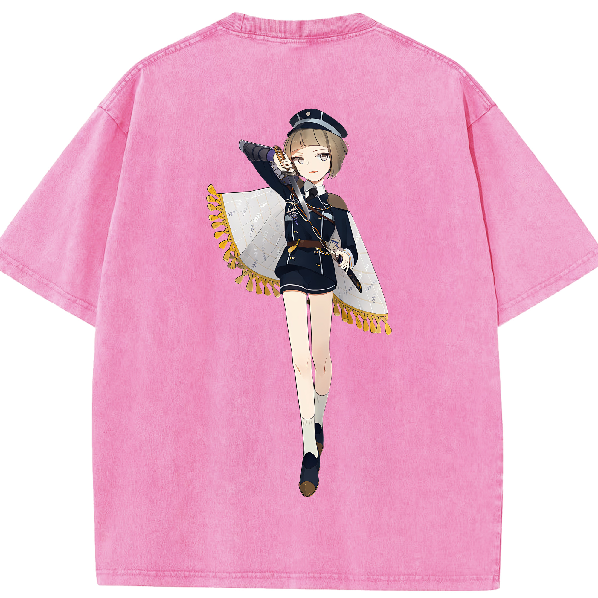 （画像用） 刀剣乱舞 Touken Ranbu 綿100% ヴィンテージ風 半袖Tシャツ（背面プリント）
